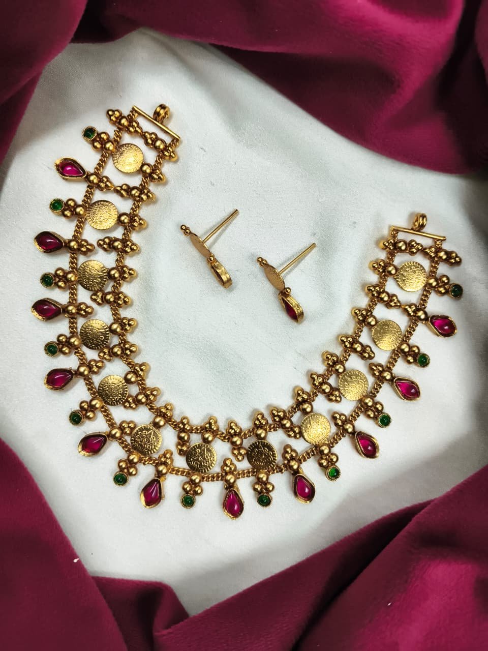 premium quality matte finish necklace set