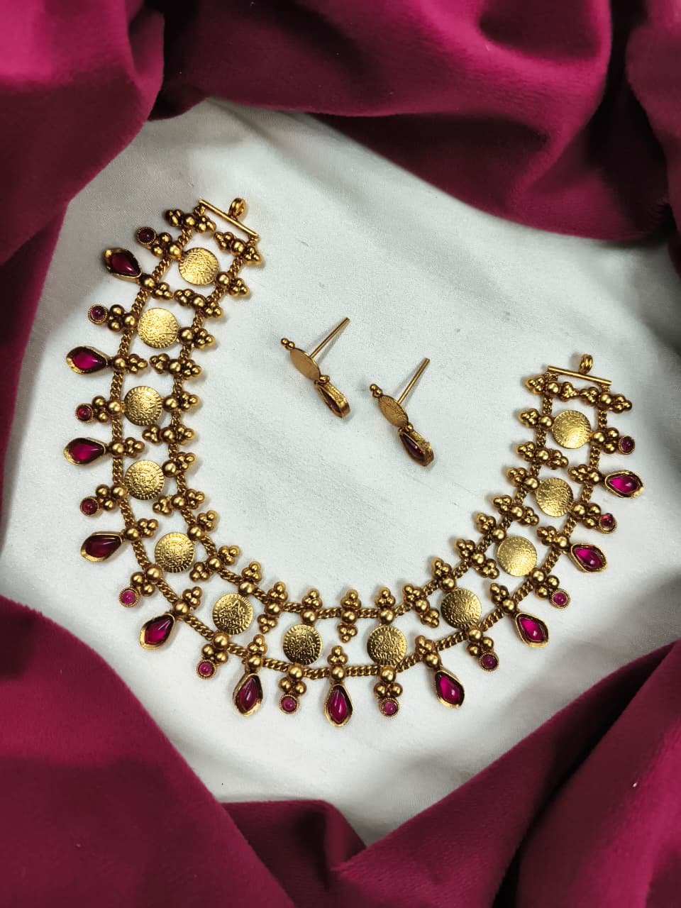 premium quality matte finish necklace set