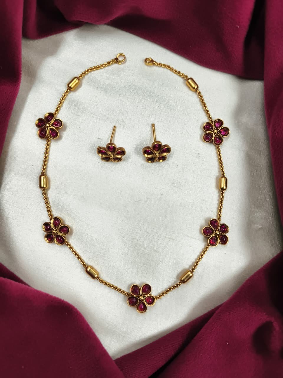 premium quality matte finish necklace set