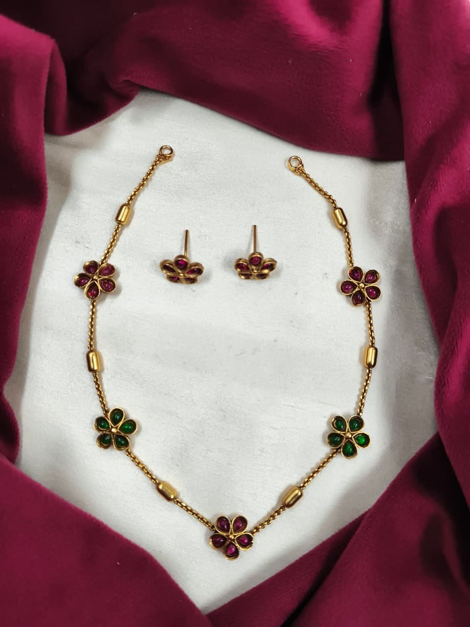 premium quality matte finish necklace set