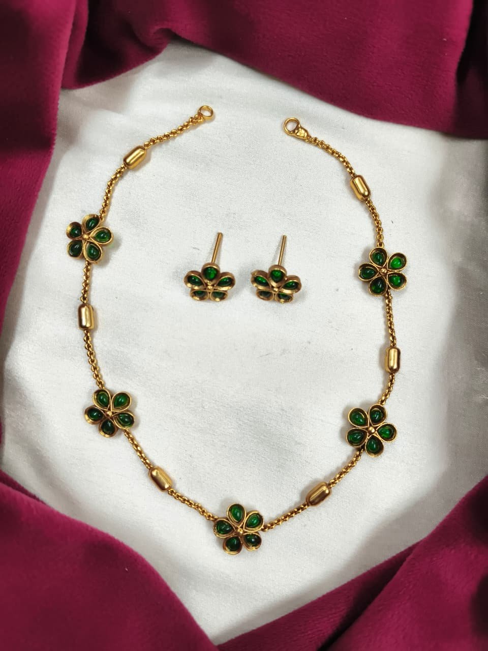 premium quality matte finish necklace set