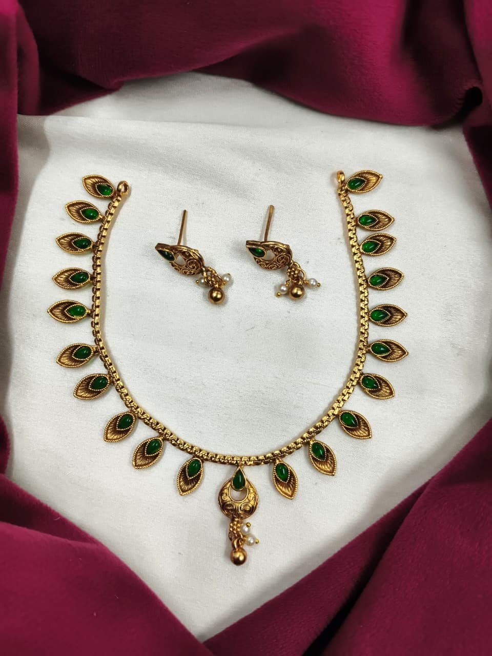 premium quality matte finish necklace set